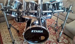 Vintage tama rock star drum kit- 7 piece with tama power tower rack