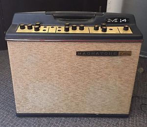Vintage Magnatone Custom M14 Stereo Vibrato Tube Guitar Amplifier, Amp