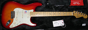 American US Fender American Deluxe Stratocaster Ash Cherry Sunburst Mint