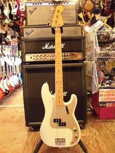 Used Guiter F/S Fender USA American Vintage 57 Precision Bass White Bloude base