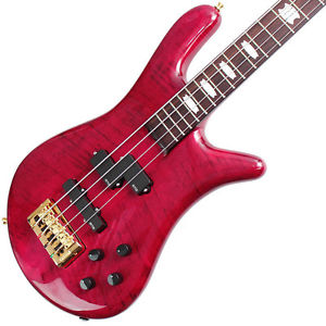 Free Shipping Used Spector Euro 4 LX (Magenta Gloss) Electric Bass