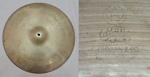 VINTAGE K ZILDJIAN CYMBAL,16 in,1040+GR   RARE AND HIGH CONDITION