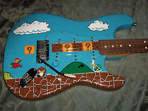 Super Mario Bros USA Fender stratocaster American standard strat nintendo nes