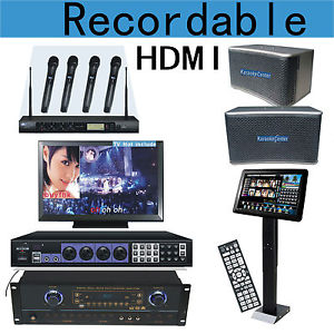 Professional 6TB Karaoke System TouchScreen Recordable Karaoke 1080p Dual HD KTV