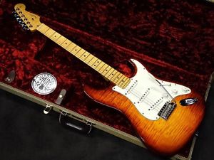 Fender USA Select Stratocaster Dark Cherry Burst w/hard case Free shipping #X590