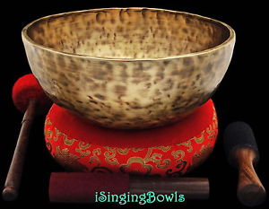 New Tibetan Singing Bowl: Jambati 12" Dia, Contemporary, G#2 & D4. VIDEO