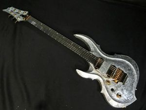 ESP FRX Lefty Liquid Metal Silver w/soft case F/S Guiter From JAPAN #X595