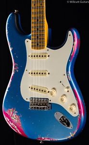 Fender Custom Shop 57 Strat Heavy Relic Lake Placid Blue over Pink Paisley (763)