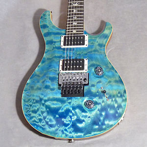 Free Shipping Used Paul Reed Smith "Floyd" Custom24 10top Quilt (Aquableux)