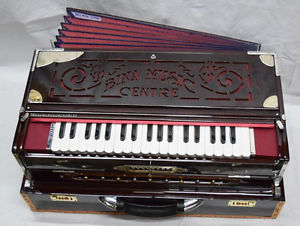 CULCUTTA HARMONIUM~9 SCALE CHANGER~TEAK WOOD~THREE SET REEDS~BASS/MALE/FEMALE