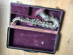 Vintage Conn Curved Soprano sax, original silverplating in incredible condition