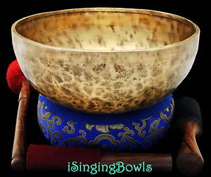 New Tibetan Singing Bowl: Jambati 10 7/8" Dia., Contemporary, A#2 & F4. VIDEO