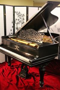 Victorian Steinway A 6'1" Grand Piano Art Case Total Rebuild, Satin Ebony - VIDE