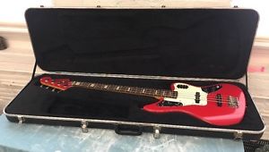 Fender Jaguar Electric Bass Guitar Mid 90's Made in Japan w/ Case Japanese Red