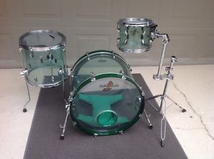 RCI Vistalite Coke Bottle Green Set Drum Kit 22",10", 14" Acrylic Drums Orlando