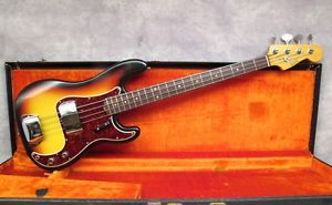 1966 FENDER PRECISION BASS  - SUNBURST EXCEPTIONAL CONDITION - ANDY BAXTER BASS