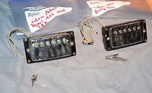 GIBSON PATENT DECAL CHROME  HUMBUCKING PICKUPS 1966 MATCHED LES PAUL ES-335 1971