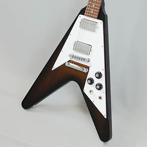 Free Shipping Used Gibson Flying V 2015 Japan Limited (Vintage Sunburst) Guitar