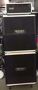 Mesa Boogie Mark V stack custome white with black diamond plate