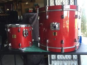 Yamaha Maple Custom Absolute Bass Drum 22"inch Y2k Red Finish And 14" Tom Cherry