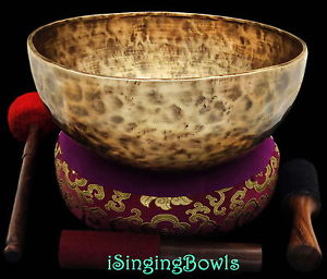 New Tibetan Singing Bowl: Jambati 12" Dia, Contemporary, F#2 & C#4. VIDEO