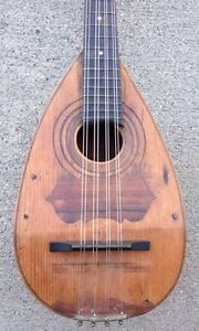 Antique Early French Mandolin for Restoration Baroque Neapolitan Style