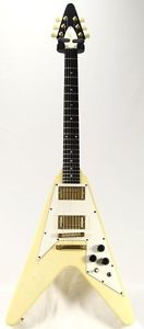 Gibson Flying V ’67 Ebony Fingerboard Classic White MOD 1996 Used w/Gigbag