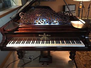Vintage Steinway & Sons Concert Grand D Style 3 Piano in Rare Brazilian Rosewood