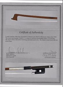 A very fine 4/4 FRENCH violin bow stamped VANELLI by LOUIS BAZIN/Salchow cert