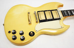 1987 Gibson SG Custom White 3-Pickups Vintage Electric Guitar w/OHSC