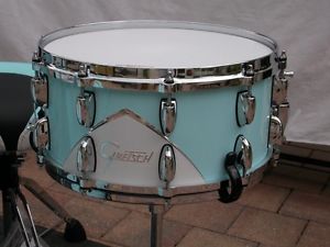 SUPER COOL!!! GRETSCH '57 RENOWN 6.5X14 SNARE DRUM in MOTOR CITY BLUE LOT #M69