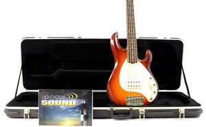 Ernie Ball MusicMan StingRay 5 String Bass - Metallic Orange Burst w/OHSC