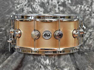 DW Collector's Series 6.5 x 14 Knurled Bronze Snare Drum with Chrome Hardware