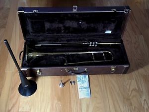 VINCENT BACH STRADIVARIUS MODEL V16 VALVE TROMBONE W/ ORIG. HARD CASE, GD COND