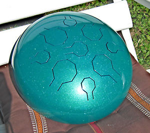 Double VibeDrum - Tropical Sparkle - Zinc Plated - Premium - Steel Tongue Drum