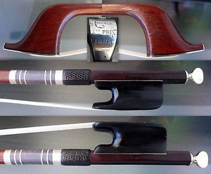 GREAT PIECE OF HISTORY!!! FINE French antique BASS bow by Pierre CUNIOT c.1880