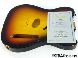 Fender USA Custom Shop 1963 Relic Telecaster BODY Tele Nitro 3 Color Sunburst