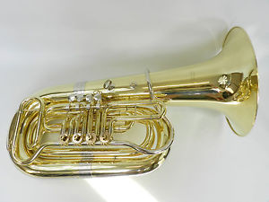 Tuba Bas in Bb Cerveny 4 valves + MINIBALL After Complete renovation 59
