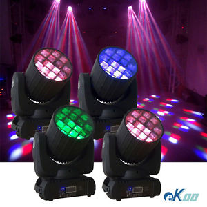 4Pcs CREE 4in1 RGBW 12X10W LED Beam & Flower Moving Head Stage Light DJ American