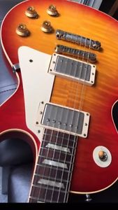 2010 GIBSON CUSTOM SHOP 1959 LES PAUL STANDARD AAA WASHED CHERRY FLAMETOP - COA