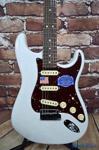 New Fender American Deluxe Stratocaster Ash Guitar Olympic Pearl Rosewood