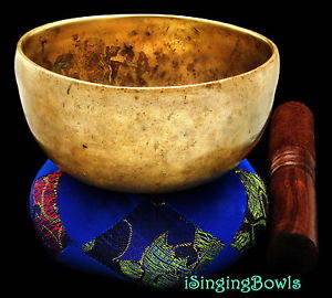 Antique Tibetan Singing Bowl:  Cup 5 ", circa 17th Century, A4 & D#6. VIDEO