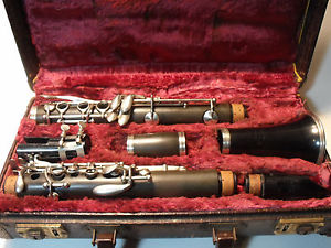 Vintage J R Muck & Sons Clarinet - Made in NYC USA - Antique Olive Green Body