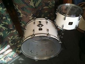 1980s Gretsch Square Badge 2 Piece Drum Kit Usa Custom 13 Tom 24 Bass