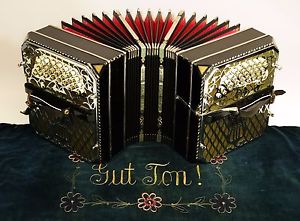 Ernst-Birnstock Einheits Bandoneon mit 144 Tönen 3 Chöre Top Zustand