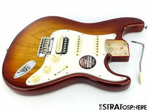 LOADED Fender American Standard HSS SHAWBUCKER Strat BODY Sienna Sunburst *SALE