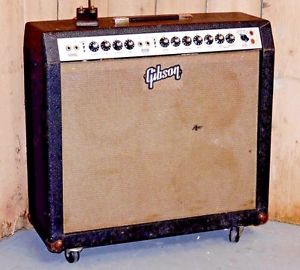Vintage 1966 Gibson GA-55 RVT Ranger White Panel 4x10 Combo Amp RARE!