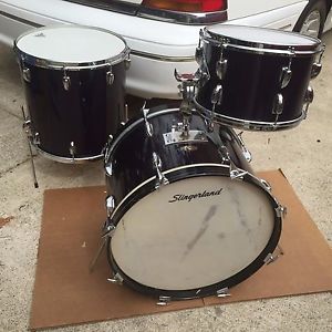 1966 Slingerland Dark Blue Sparkle Drum Set- Excellent Condition-