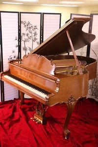 King Louis XV Steinway M 5'7" Grand Piano Beautiful Walnut 1968 Pristine $27,500
