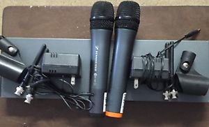 2 Sennheiser ew100 G2 Handheld Systems. Rack kit. Mics just serviced B Band